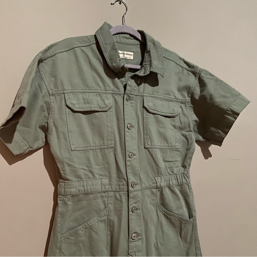 Free People Sage Green Marci Coverall Jumpsuit - Picture 12 of 14